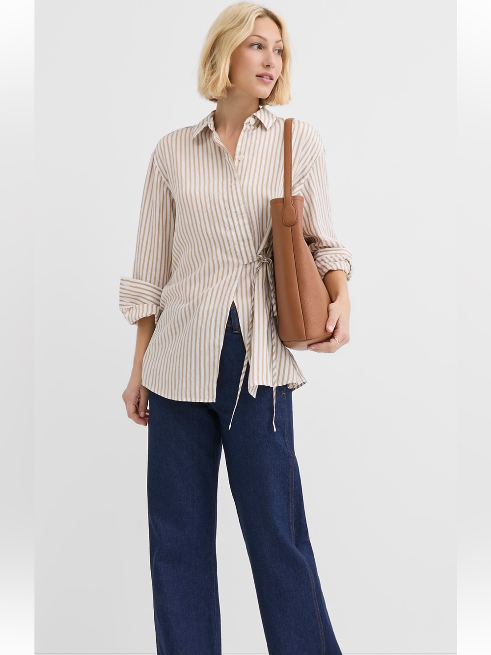NWT Loft Asymmetrical Side Tie Tunic